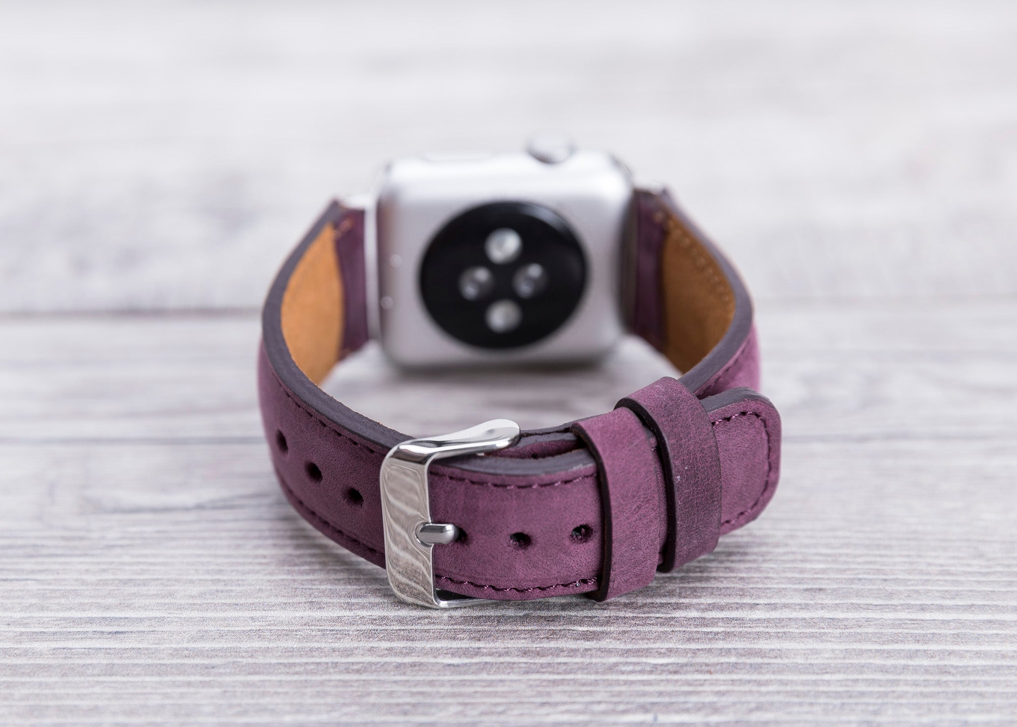 Leder Lila Band für Apple Watch